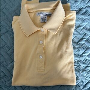 Vintage izod club yellow golf polo, large